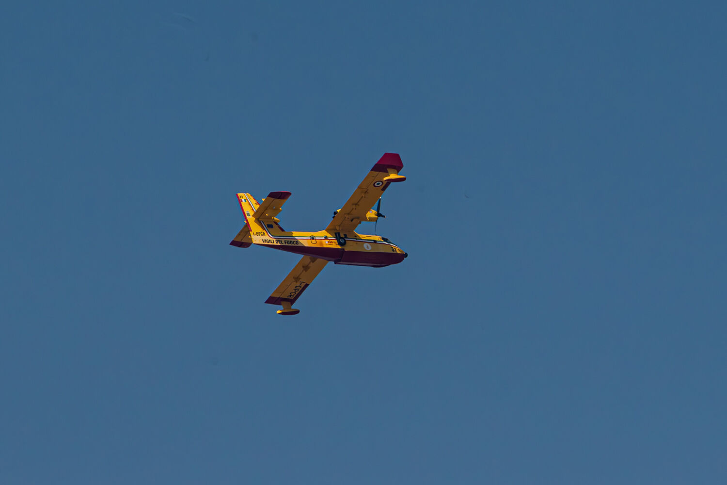 Canadair CL-415 της ιταλικής Vigili Del Fuoco (αρ.31) στα Δερβενοχώρια από τον Ευρωπαϊκό μηχανισμό βοήθειας.